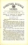 Christian Science Series, Vol. 1, No. 1