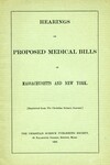 Hearings on proposed medical bills in Massachusetts and New York.