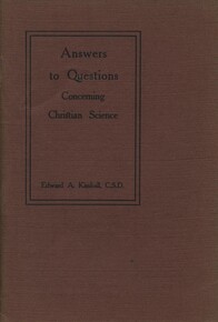 Answers to questions concerning Christian Science