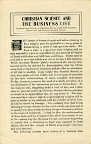 Christian Science and the business life