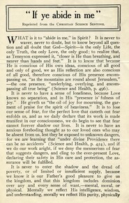 "If ye abide in me"