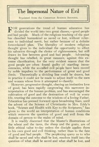 The impersonal nature of evil
