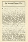 The impersonal nature of evil