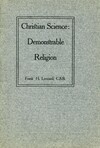 Christian Science: Demonstrable Religion