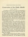 Conservation of the public health