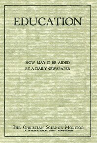 Education: how it may be aided by a daily newspaper