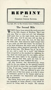 The second mile