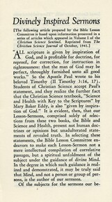 Divinely inspired sermons