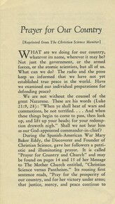 Prayer for our country