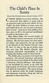 The child’s place in society