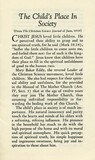 The child’s place in society